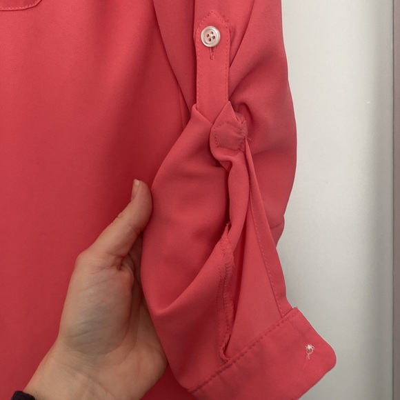 LOFT petite coral button front blouse size small petite SP - Picture 5 of 5